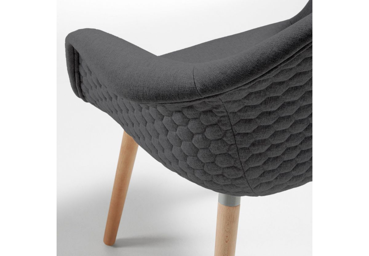 CHAISE KEVYA GRIS FONCE