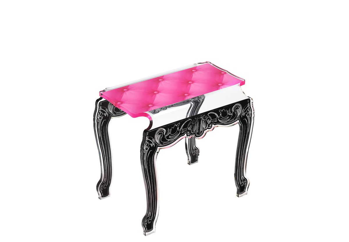 TABLE DE CHEVET CAPITON