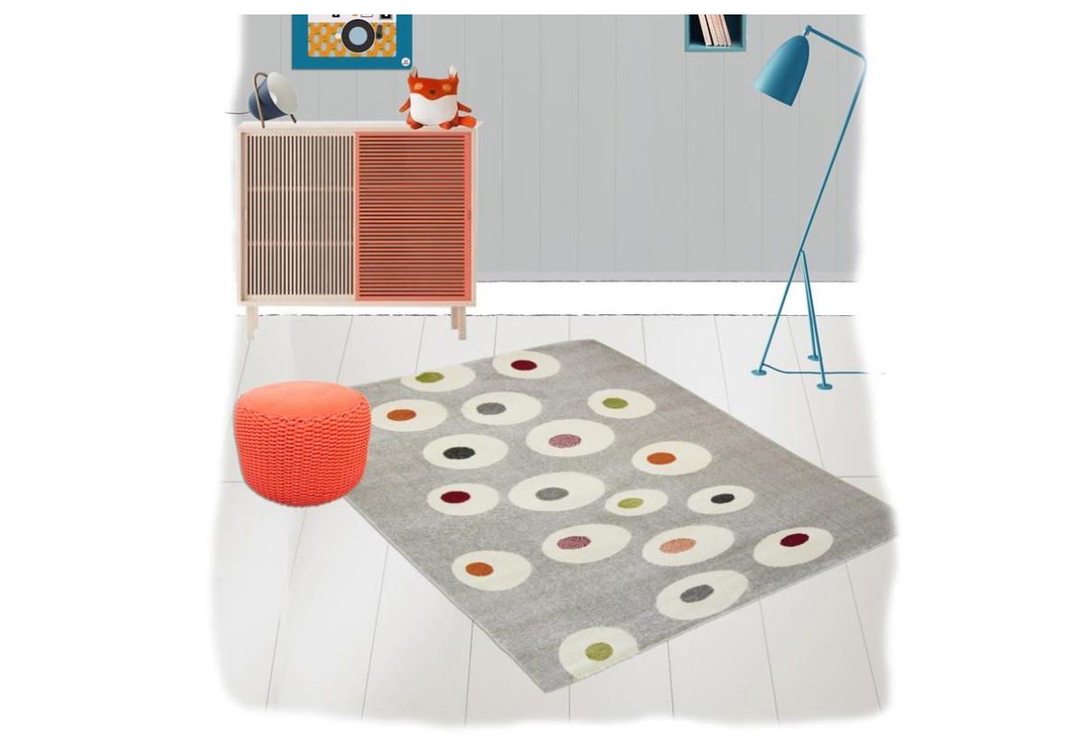 TAPIS DOT MULTICOLORE