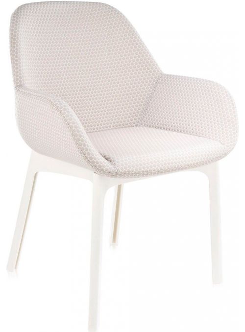 CHAISE CLAP BLANC ET BEIGE