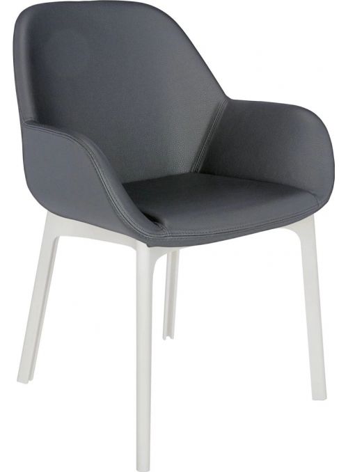 FAUTEUIL CLAP ECOPELLE GRIS...