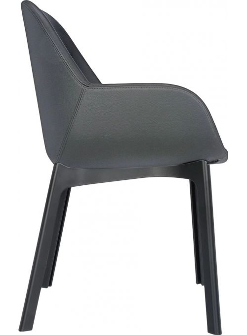 FAUTEUIL CLAP ECOPELLE GRIS...