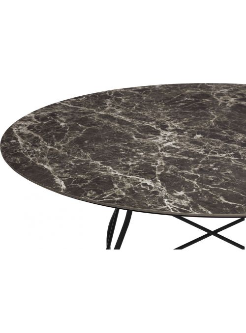 TABLE GLOSSY MARBLE BROWN...
