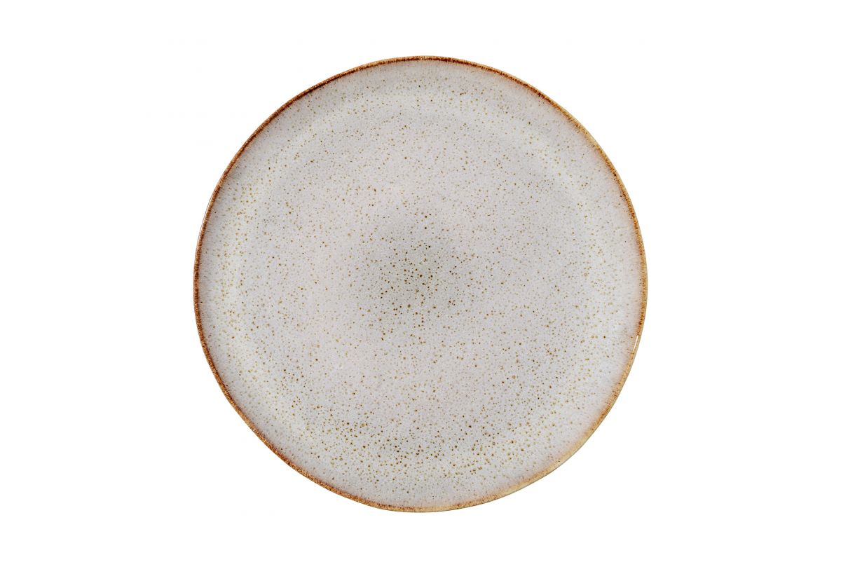 Assiette à dessert Sandrine - Gris clair, beige