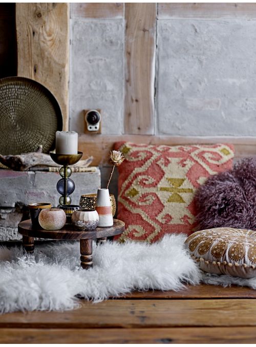 Bougie décorative verte Lulu - Gris