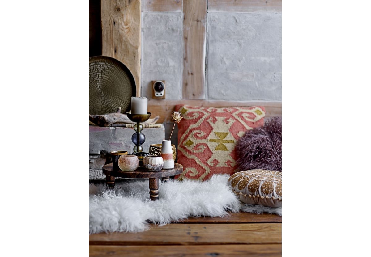 Bougie décorative verte Lulu - Gris